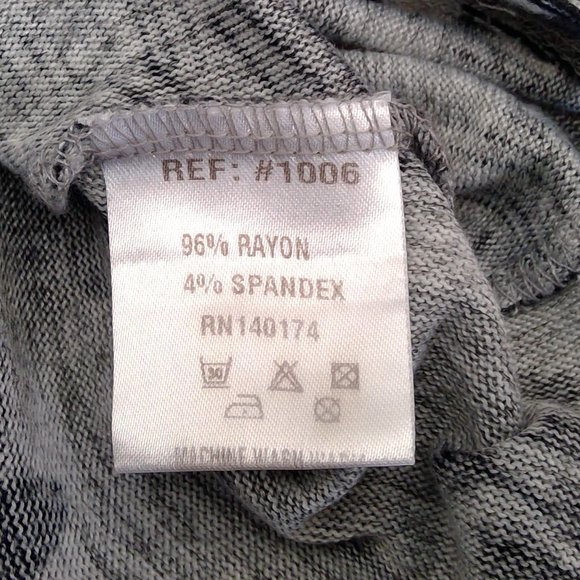 Reborn Medium Lightweight Graphic Knit Dress Elbow Sleeves Black/Gray - Picture 14 of 14